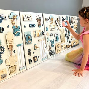 Sensory Wall Panel for Toddlers – Wooden Busy Board, Wall-Mounted Montessori Toy for Child Development & Occupational Therapy