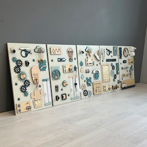 Large Montessori Busy Board for Toddlers – Sensory Wall Toy, 1st Birthday Gift, Wooden Baby Busy Board, Toddler Activity Board