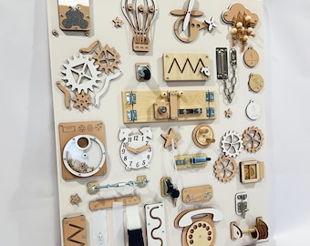Houten dienblad met 4 bloempotten - sensory play