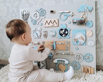 baby busy board, toddler busy board, Sensory board, 1st Birthday Gift, activity board, large busy board