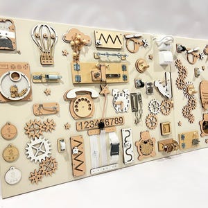 Extra Large Busy Board for playroom, wall mounted sensory board, busy board for toddler, montessori board, sensory wall panels for adhd