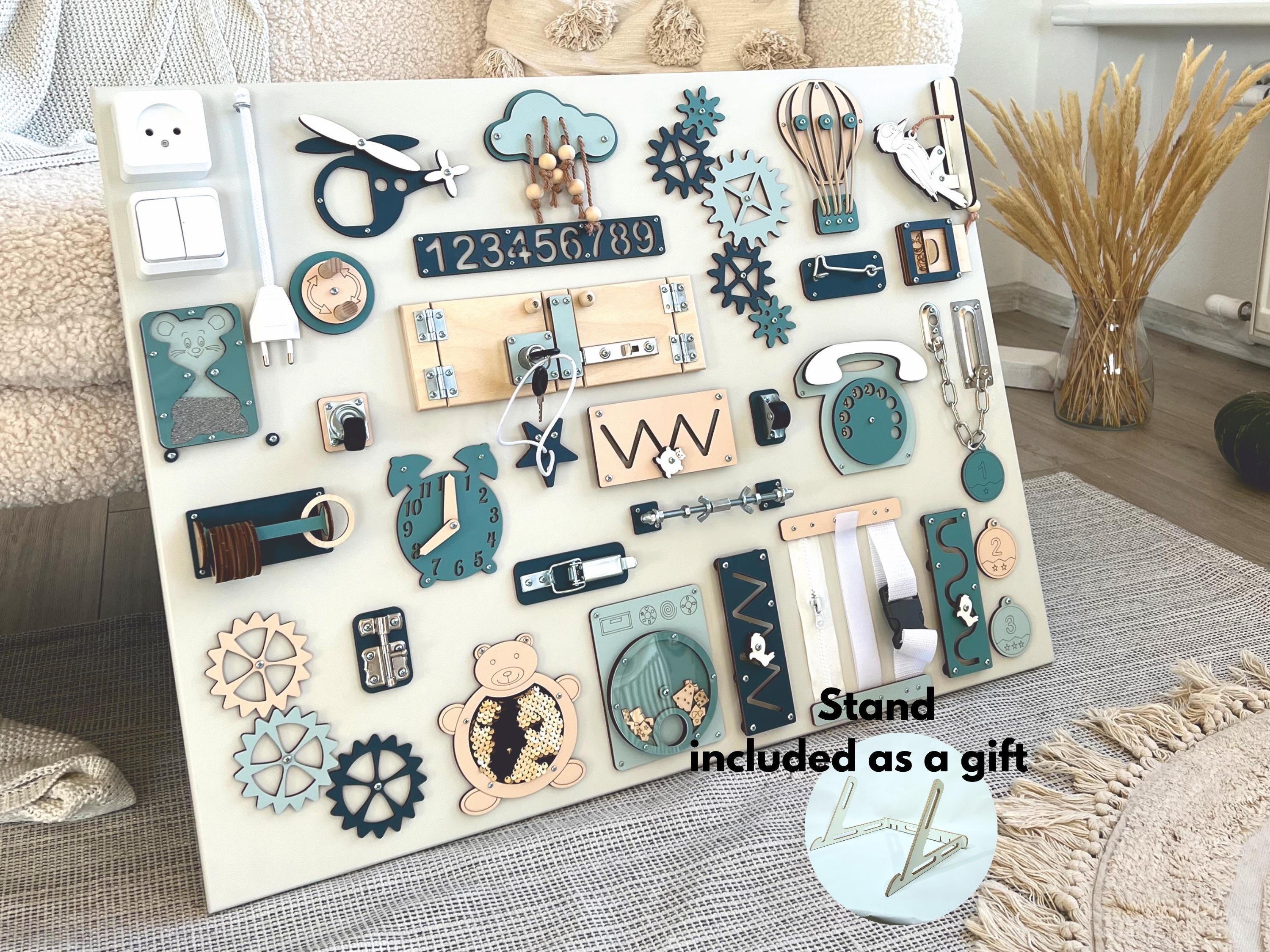 Giocattolo Montessori Busy Board, regalo di Natale per bambini di 1