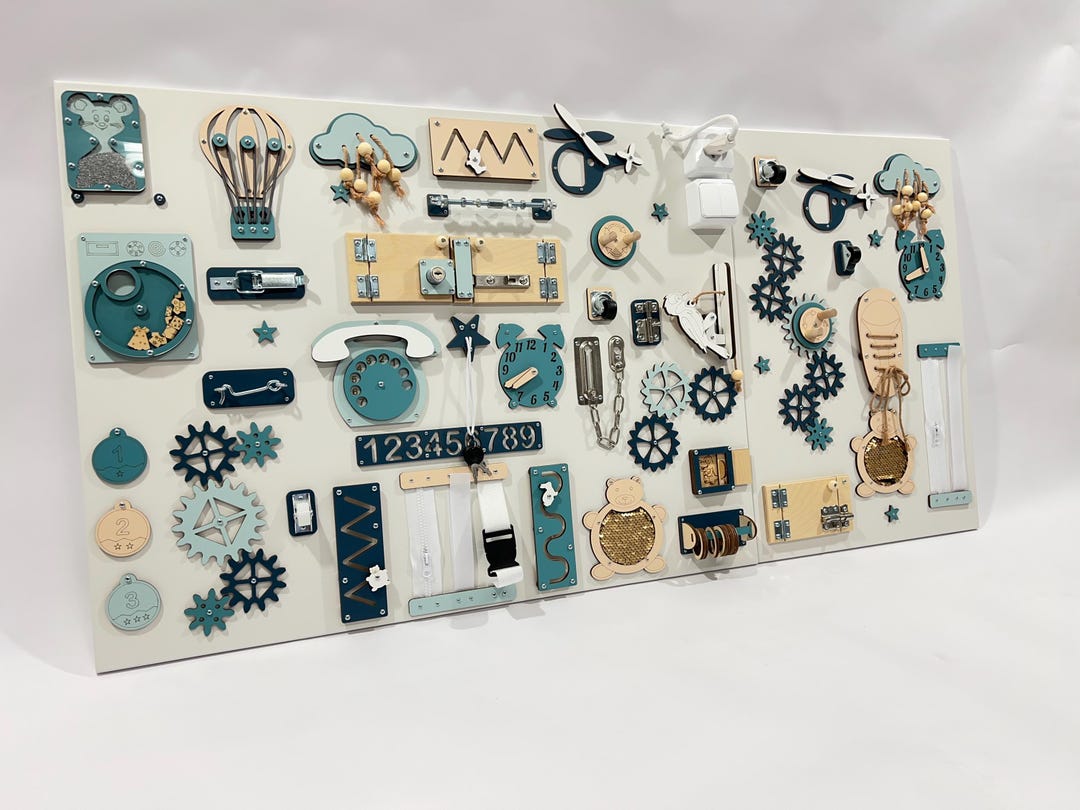 Wooden Sensory Wall Panel, Montessori Activity Board for Playroom or ...