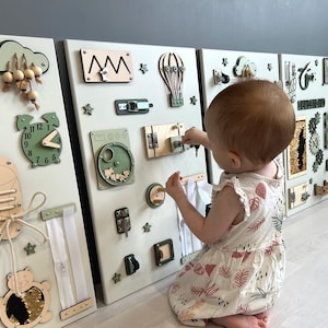 Montessori Wall Busy Board – Toddler Wall Toy, Wooden Sensory Play Panel, Indoor Playground or Playroom Wall Decor image 11