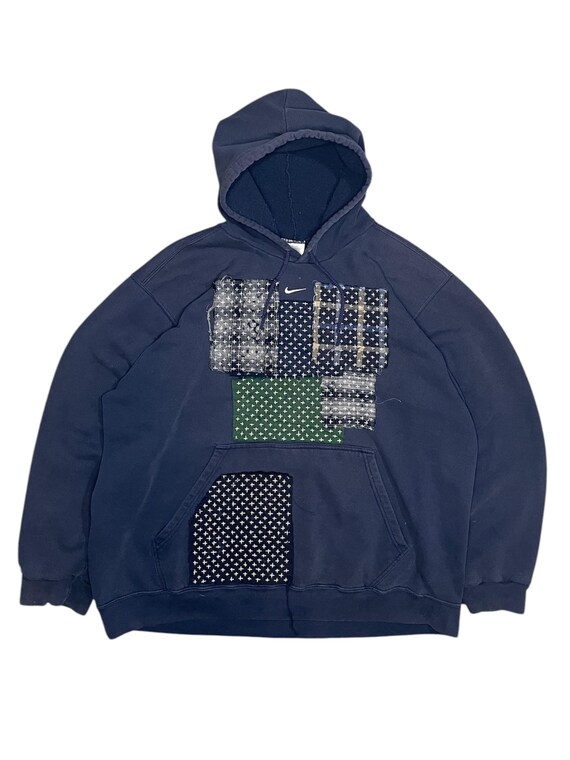 Boro/sashiko Mini Swoosh Nike Hoodie SZ XL - Etsy