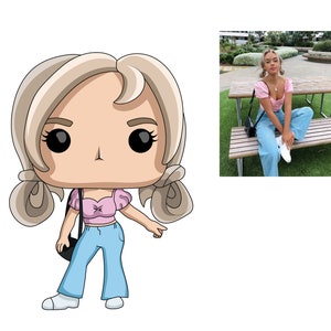 Digital Art - Custom print - Funko pop Character - Personalised T-Shirt print - Make your print - Digital portrait - SVG - Custom painting
