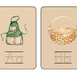 garden alphabet cards reggio Emilia inspired