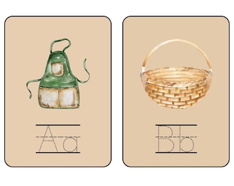 garden alphabet cards reggio Emilia inspired