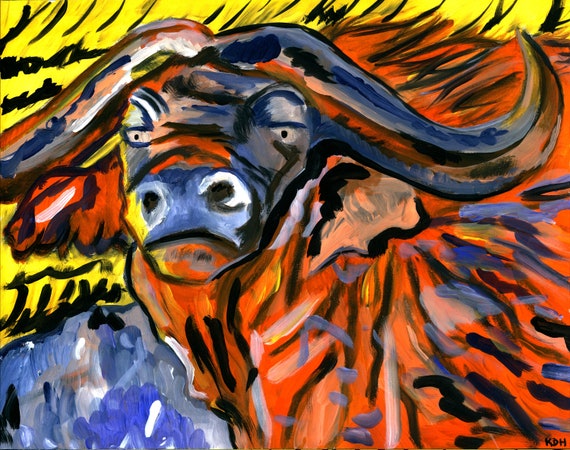 Buffalo painting on sale