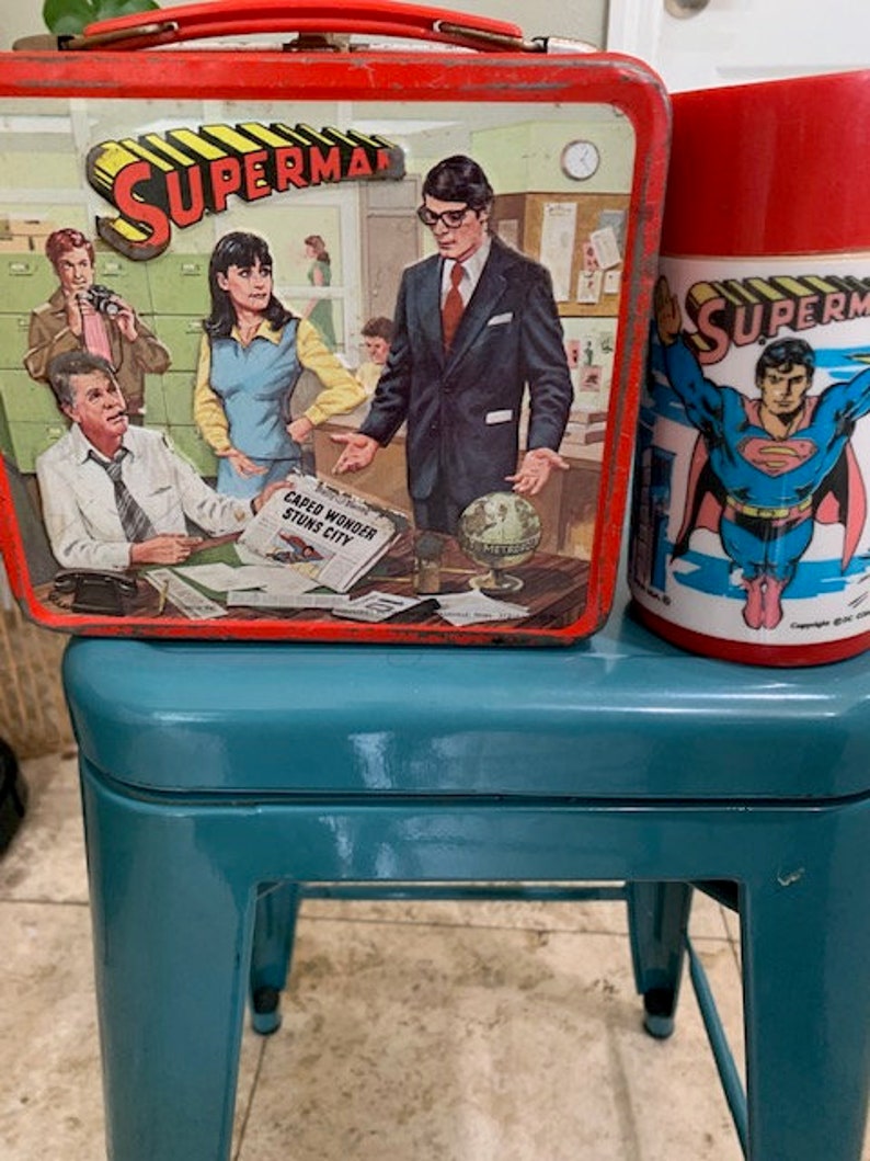 1978 Vintage Superman Lunch Box and Thermos Etsy