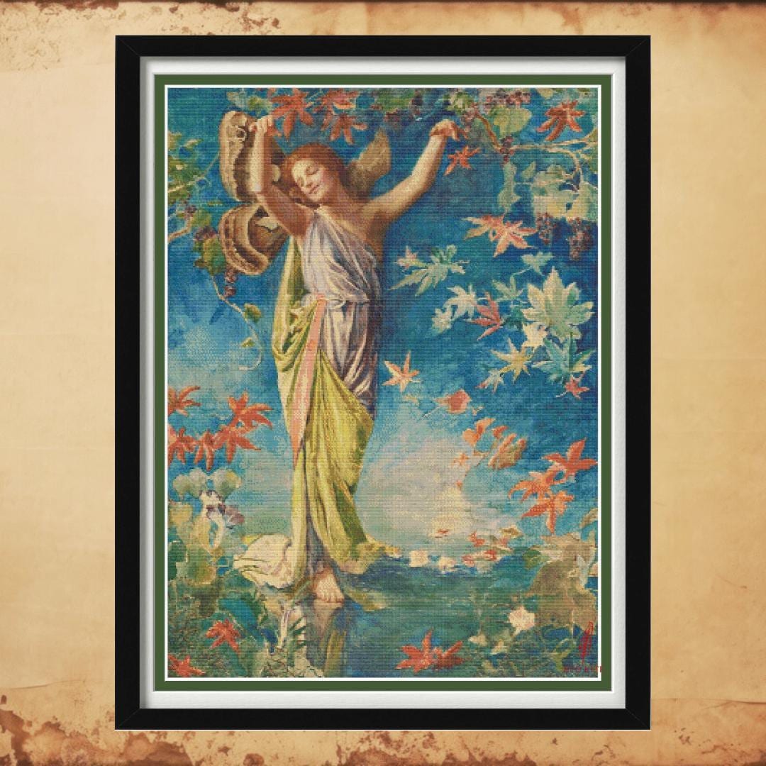 Autumn Leaves Cross Stitch Pattern: Full Coverage Fall Design - Etsy