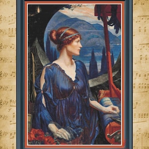 Penelope at Her Loom: Full Coverage Cross Stitch Pattern (Digital Download)