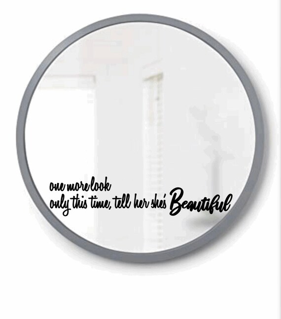 You Are Beautiful Mirror Decal Positive Affirmation Body Etsy