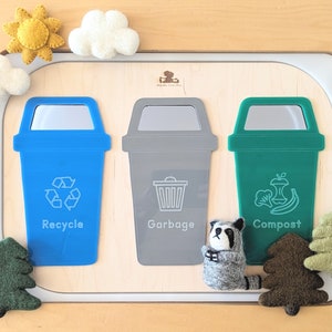 Garbage Recycling Flisat Insert / Garbage Trofast Insert / Earth Day Activity / Recycle Bins Insert / Flisat Insert / Recycle Flisat Insert