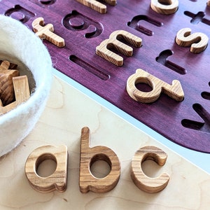 Wood Alphabet Puzzle / Wooden Alphabet / Montessori Alphabet / Alphabet Board / Flisat Alphabet Insert / Wood Alphabet / Alphabet Puzzle