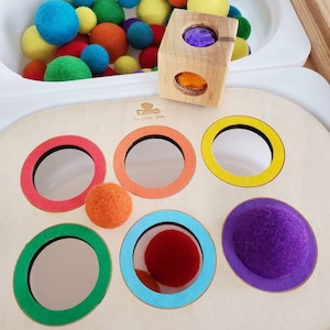 Flisat Color Sort BIG Ball Insert / Flisat Colour Sort Lid / Color Sorting Trofast Topper / Rainbow Pom Pom Insert / Felt Ball Sort Insert