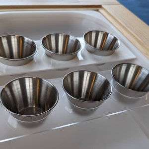 Flisat Tinker Cup Insert / Trofast Sensory Bin Cup Board for Color Sorting Science Potions Art Painting Sensory Play / Loose Parts Tray