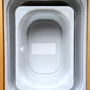Inserto de soporte Trofast para papel imprimible, cartón laminado o insertos de bricolaje / Inserto de borde de contenedor sensorial Flisat / Plantilla de inserto de anillo