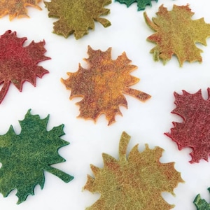Felt Maple Leaves Loose Parts for Sensory Bin Decorations Garlands  / Needle Felted Maple Leaf / Autumn Leafs / Montessori Maple Tree Leaves