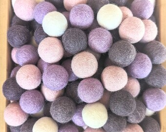 Felt Balls / 1'' / 2.5 cm Balls / Felt Pom Poms / Sensory Bin Balls / Garland Balls / Flisat Accessories / Sensory Bin / Pom Poms