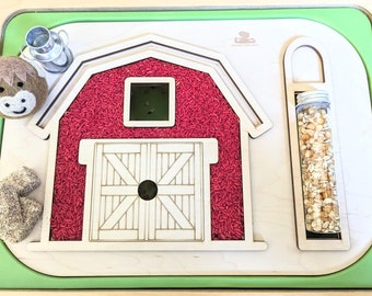 Farm Insert / Barn Insert / Farm Trofast Insert / Farm Insert / Farm Sensory Bin / Farm Flisat Insert / Farm Flisat Lid / Farm Trofast Lid