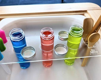 Science Sensory Play Set / Potion Insert / Tube Insert / Funnel Board / Potion Tubes /  / Science Insert / Cup Board / Test Tube Insert