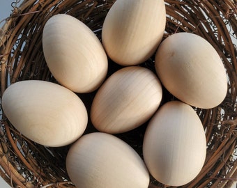 Wood Eggs / Dinosaur Eggs / Chicken Eggs / Bird Eggs / Craft Eggs