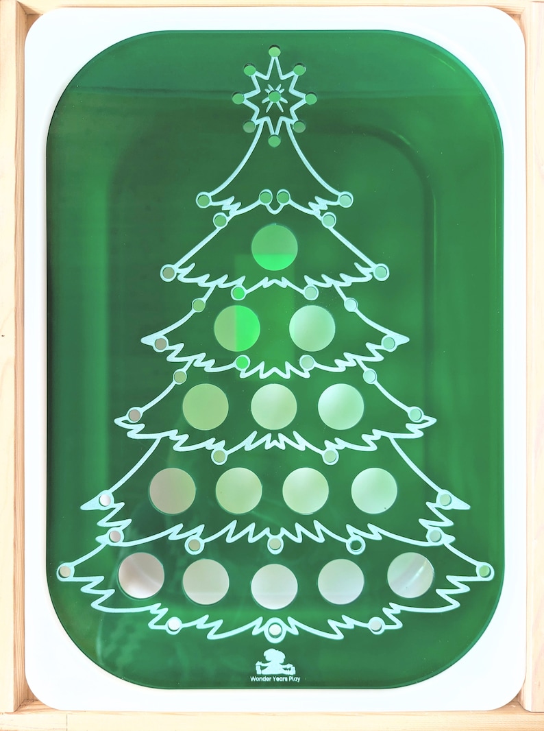 Christmas Tree Insert / Flisat Christmas Insert / Christmas Board / Christmas Sensory Bin / XMAS Insert / Christmas Tree Peg Board / Trofast image 8