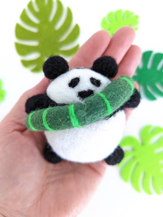 Piezas sueltas de panda de fieltro Decoración de panda chino