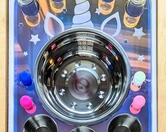 Unicorn Potions Flisat Insert / Fantasy Magic Potion Play Trofast Lid / Iridescent Unicorns Sensory Bin Topper / Mud Kitchen Potions Set