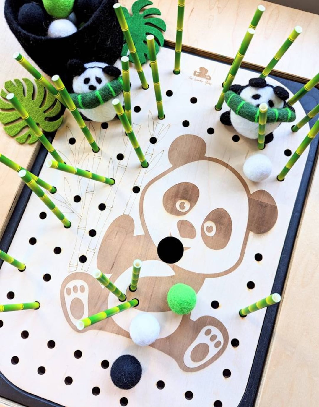 Flisat Feed the Panda Bear Insert / Chinese Panda Sensory Bin Activity ...