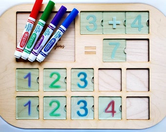 Flisat 10 Frame Insert / Math Insert / Counting Insert / Flisat Insert / Montessori Math / Number Puzzle / 10 Frame / Number Insert