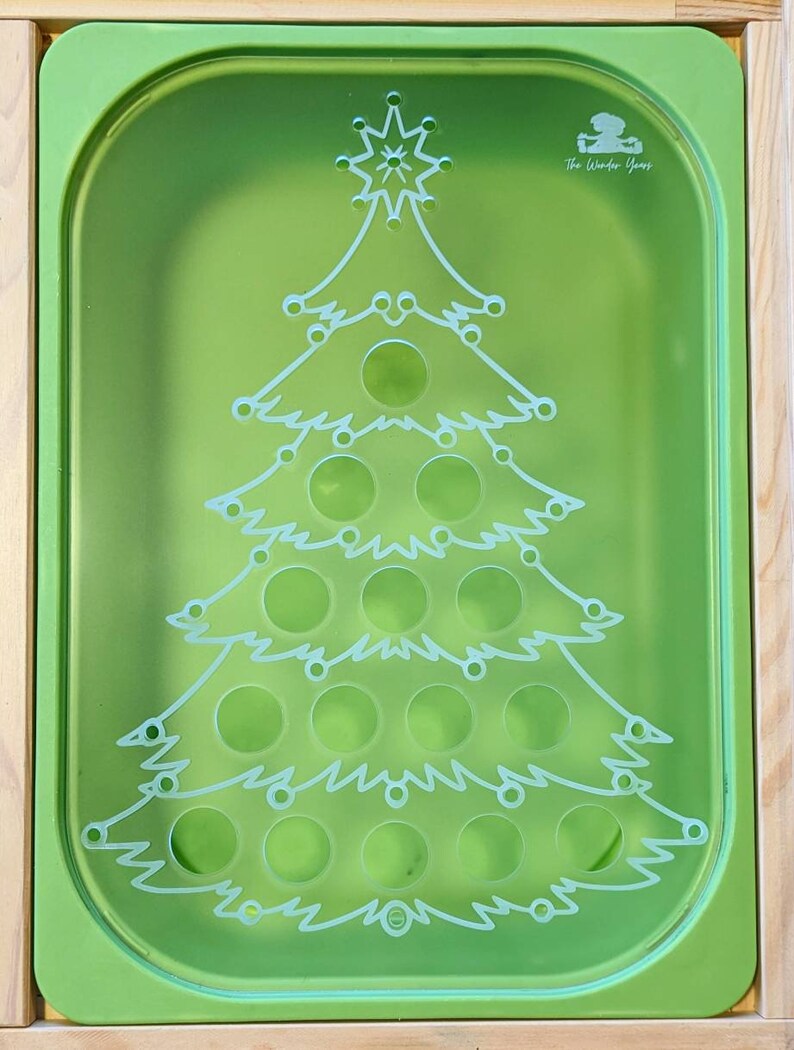 Christmas Tree Insert / Flisat Christmas Insert / Christmas Board / Christmas Sensory Bin / XMAS Insert / Christmas Tree Peg Board / Trofast Frost Acrylic