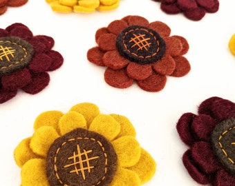 Sunflowers / Fall Flowers / Sunflower / Felt Flowers / Felt Sunflower / Flisat Sensory Table Accessories / Needle Felt