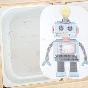 Flisat Sensory Bin Support and Stencil for DIY Printable Inserts - Make Printable Laminated Cardboard DIY Inserts Stable in a Sensory Bin