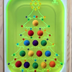 Christmas Tree Insert / Flisat Christmas Insert / Christmas Board / Christmas Sensory Bin / XMAS Insert / Christmas Tree Peg Board / Trofast image 1
