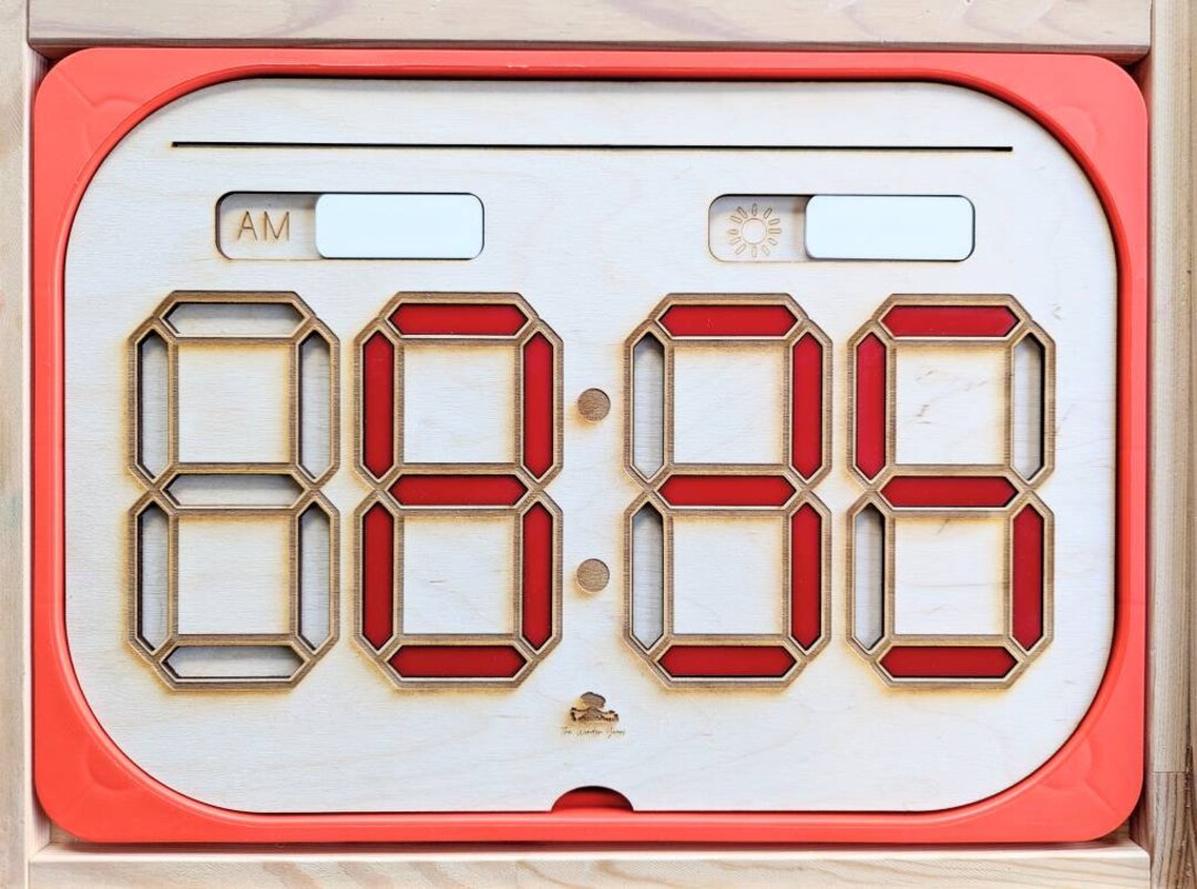 Digital Clock Insert / Time Insert / Clock Insert / Flisat Time Insert