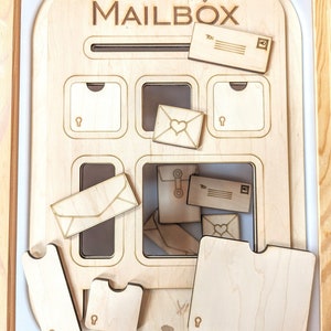 Mailbox Flisat Insert with INTERCHANGEABLE Door Sets / Flisat Christmas Valentine Birthday Post Office Box Sensory Bin Lid / Trofast Mailbox