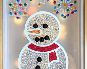 Inserto de rompecabezas sensorial rellenable de muñeco de nieve Flisat / Mesa de luz Inserto de muñeco de nieve helado Trofast / Actividad Montessori para construir un muñeco de nieve