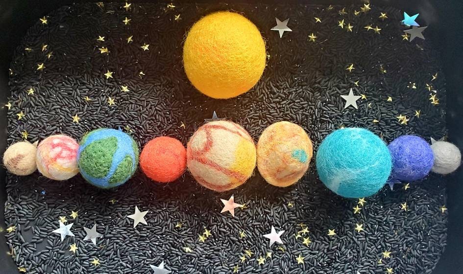 Felt Solar System Play Set / Felt Planets Loose Parts for Montessori ...