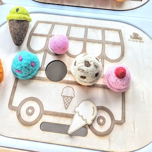 Eiswagen Einsatz / Eiswagen / Eisständer / / Flisat Eis Einsatz / Eiscreme Sensorisches Kit / Eistüte Sensory Bin