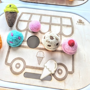 Ice Cream Cart Insert / Ice Cream Truck / Ice Cream Stand / Ice Cream Board / Flisat Ice Cream Insert / Ice Cream Sensory Kit / Ice Cream