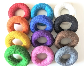 Large Felt Rings / Baby Toys / Felt Rings / Toy Rings / Montessori Rings / Waldorf Rings / Flisat Accessories  / Sensory Rings / Ring Game