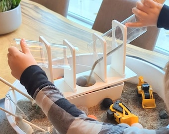 Sensory Play Chute Set #1 / Sensory Bin and Play Tray Chutes / Flisat Sand and Rice Run Tubes / Trofast Sensory Bins Chute Bridge
