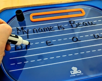 Writing Lines Dry Erase Flisat Insert / Homeschooling Acrylic Writing Board / Preschool Pre-Writing Letters and Numbers Senory Bin Lid