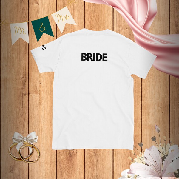 Personalised Gift For Bride, Engagement Present, Bride Groom Initials, Unique Bridal Shower Top, Future Mrs T-Shirt, Hen Do, Party