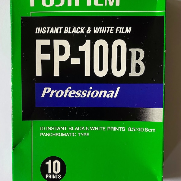 FUJIFILM FP-100B Professional Instant Black and White Film Expired 2009