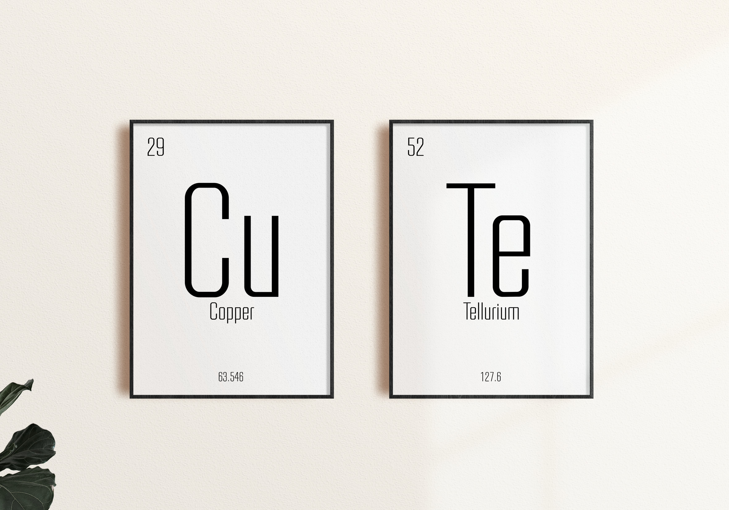 Cute Periodic Table Prints Set Cute Wall art Cute Poster | Etsy
