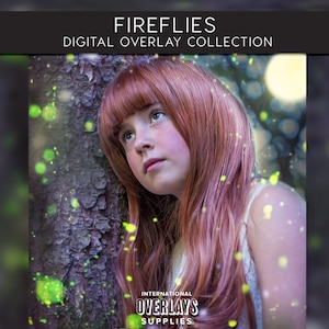 FIREFLIES OVERLAYS, Photoshop Overlays, Fireflies, Nature Overlays, Fireflies Overlay, Fireflies Overlays, Light Overlays, Glitter