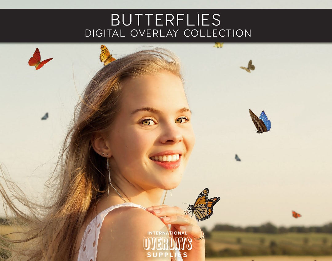 BUTTERFLIES OVERLAYS, Photoshop Overlays, Butterfly, Butterfly Overlay ...